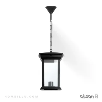 چراغ-آویز-سرپیچ-E27-روشان-با-شیشه-ساده-www.homeillu.com_