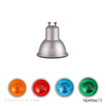 لامپ هالوژن 5 وات پایه استارتی GU10 رنگی SH-GU10-5W